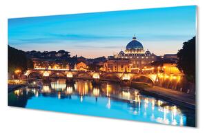 Panouri de sticlă poduri fluviale Roma Sunset
