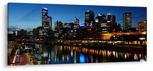 Tablou cu noaptea în Melbourne (120x50 cm)