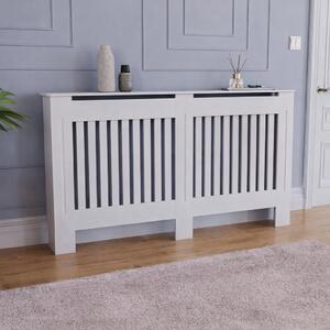 Mască L - 152 cm, grosime 21mm, pentru calorifer alb lucios / lemn MDF cu lamele verticale