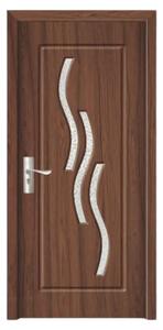 Usa Interior din MDF Novo Doors ND14, Cadru din Lemn Masiv, Geam Sablat, KIT COMPLET, Toc , Manere si balamale incluse (Culoare: Nuc, Dimensiune: 60 cm, Maner: Standard, Toc: Fix)