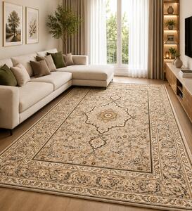Covor Clasic, Lotos 15090, Crem Bej, Diverse Dimensiuni