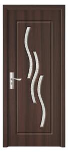 Usa Interior din MDF Novo Doors ND14, Cadru din Lemn Masiv, Geam Sablat, KIT COMPLET, Toc , Manere si balamale incluse (Culoare: Wenge, Dimensiune: 60 cm, Maner: Standard, Toc: Fix)