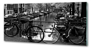 Panou sticla securizata bucatarie biciclete Amsterdam
