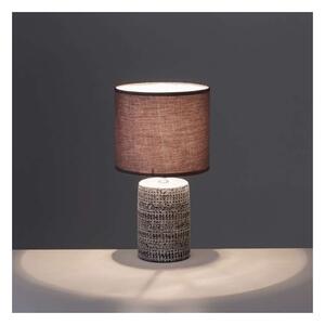 Veioză maro cu abajur textil (înălțime 33,5 cm) – Casa Selección