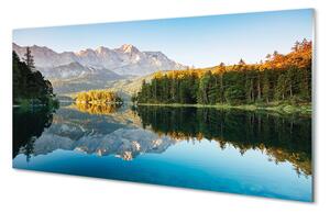 Panouri de sticlă Germania Munte lac de pădure