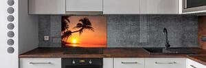 Panou sticlă decorativa bucătărie Sunset Beach