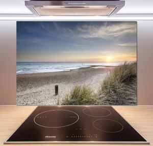 Panou sticlă bucătărie Apus de soare și dune de nisip