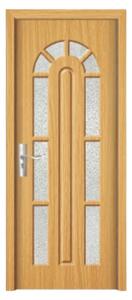 Usa Interior din MDF Novo Doors ND108, Cadru din Lemn Masiv, Geam Sablat, KIT COMPLET, Toc , Manere si balamale incluse (Culoare: Stejar Deschis, Dimensiune: 60 cm, Maner: Standard, Toc: Fix)