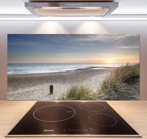 Panou sticlă bucătărie Apus de soare și dune de nisip
