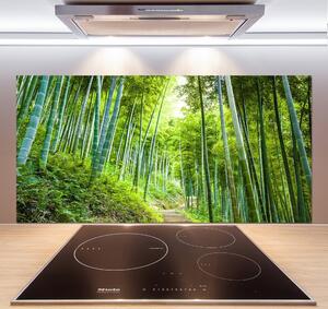 Sticlă printata bucătărie pădure de bambus