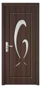 Usa Interior din MDF Novo Doors ND219, Cadru din Lemn Masiv, Geam Sablat, KIT COMPLET, Toc , Manere si balamale incluse (Culoare: Wenge, Dimensiune: 60 cm, Maner: Standard, Toc: Fix)