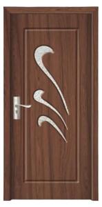 Usa Interior din MDF Novo Doors ND231, Cadru din Lemn Masiv, Geam Sablat, KIT COMPLET, Toc , Manere si balamale incluse (Culoare: Nuc, Dimensiune: 60 cm, Maner: Standard, Toc: Fix)