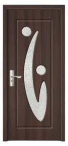 Usa Interior din MDF Novo Doors ND70, Cadru din Lemn Masiv, Geam Sablat, KIT COMPLET, Toc , Manere si balamale incluse (Culoare: Wenge, Dimensiune: 60 cm, Maner: Standard, Toc: Fix)