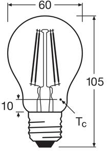 Bec LED CLASSIC FILAMENT A60 E27/7,5W/230V 2700K - Ledvance