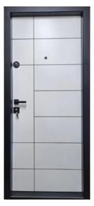 Usa metalica de apartament cu izolatie si vizor Novo Doors First Class NDS02, Deschidere Stanga Dreapta, Dimensiune 200X88 cm, Tabla 1.2 mm, Kit complet, Alb (Sens deschidere: Dreapta)