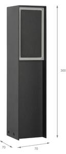 Lampă LED de exterior MODO, 4,8 W, 230 V, 4000 K, IP54, 30 cm, negru