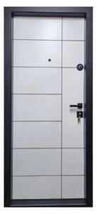 Usa metalica de apartament cu izolatie si vizor Novo Doors First Class NDS02, Deschidere Stanga Dreapta, Dimensiune 200X88 cm, Tabla 1.2 mm, Kit complet, Alb (Sens deschidere: Stanga)