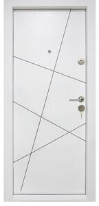 Usa metalica de apartament cu izolatie si vizor Novo Doors First Class NDS11, Deschidere Stanga Dreapta, Dimensiune 200X88 cm, Tabla 1.2 mm, Kit complet (Culoare: Alb, Sens deschidere: Stanga)