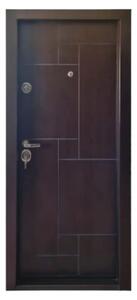 Usa metalica de apartament cu izolatie si vizor Novo Doors First Class NDFC02, Deschidere Stanga Dreapta, Dimensiune 200X88 cm, Tabla 1.2 mm, Kit complet (Culoare: Maron, Sens deschidere: Stanga)