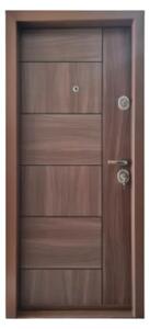 Usa metalica de apartament cu izolatie si vizor Novo Doors First Class NDFC04, Deschidere Stanga Dreapta, Dimensiune 200X88 cm, Tabla 1.2 mm, Kit complet,Tanganica (Sens deschidere: Stanga)