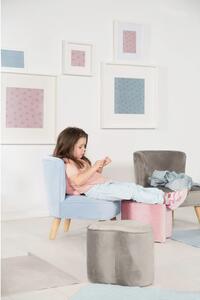 Fotoliu pentru copii albastru deschis cu tapițerie din catifea Lil Sofa – Roba