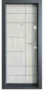 Usa metalica de apartament cu izolatie si vizor Novo Doors First Class NDS01, Deschidere Stanga Dreapta, Dimensiune 200X88 cm, Tabla 1.2 mm, Kit complet, Gri deschis (Sens deschidere: Stanga)