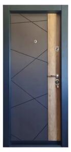 Usa metalica de apartament cu izolatie si vizor Novo Doors First Class NDFC05, Deschidere Stanga Dreapta, Dimensiune 200X88 cm, Tabla 1.2 mm, Kit complet,Gri antracit cu insertie Stejar (Sens deschidere: Stanga)