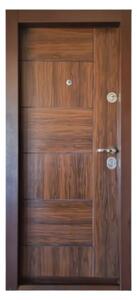 Usa metalica de apartament cu izolatie si vizor Novo Doors First Class NDFC06, Deschidere Stanga Dreapta, Dimensiune 200X88 cm, Tabla 1.2 mm, Kit complet, Maron (Sens deschidere: Stanga)