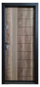 Usa metalica de apartament cu izolatie si vizor Novo Doors First Class NDFC17, Deschidere Stanga Dreapta, Dimensiune 200X88 cm, Tabla 1.2 mm, Kit complet, Sonoma (Sens deschidere: Dreapta)