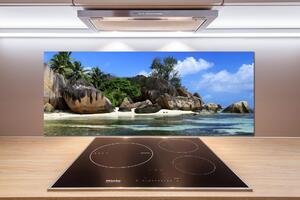 Sticlă pentru bucătărie Seychelles panorama