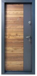 Usa metalica de apartament cu izolatie si vizor Novo Doors First Class NDS10, Deschidere Stanga Dreapta, Dimensiune 200X88 cm, Tabla 1.2 mm, Kit complet, Gri antracit Natur (Sens deschidere: Stanga)