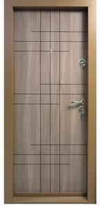 Usa metalica de apartament cu izolatie si vizor Novo Doors First Class NDS09, Deschidere Stanga Dreapta, Dimensiune 200X88 cm, Tabla 1.2 mm, Kit complet, Maron Tanganica (Sens deschidere: Stanga)