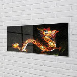 Panouri de sticlă dragon japonez iluminat