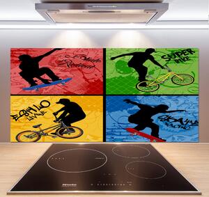 Panou de bucătărie Biciclete și skateboard