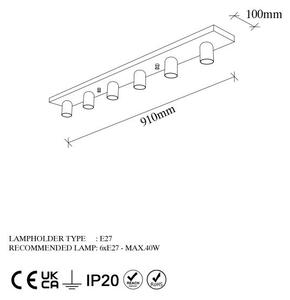 Lustra Mirro - 12225 Negru/Alb