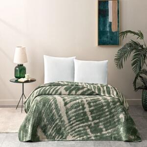 Patura bumbac si fibra mixta 200x220cm, model geometric, TAC, Vivien Verde