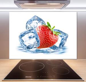 Panou de bucătărie căpșuni gheață