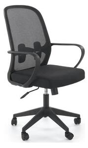Scaun birou ORCANO, negru, stofa clasica/plastic, 62x65x101/111 cm