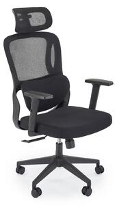 Scaun birou MATEUS, negru, stofa/plasa, 67x70x126/133 cm