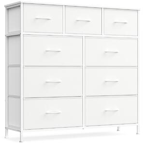 Comoda cu sertare, Bellah, Songmics, Alb, 98.8x30x95.2 cm