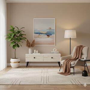 Mona 120 - White, Travertine