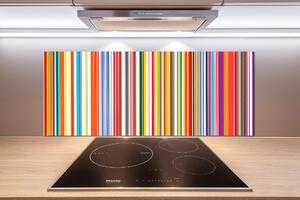 Sticlă printata bucătărie dungi colorate