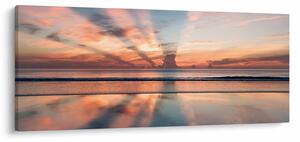 Tablou cu razele solare deasupra plajei Dayton (120x50 cm)