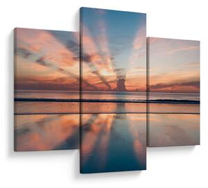 Tablou cu razele solare deasupra plajei Dayton (90x60 cm)