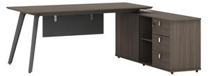Birou reversibil Denith profesional carbune-nuc 180x160x75 cm