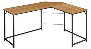 Birou de colt dreapta Impetus melamina nuc-negru 150x120x75 cm