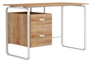 Birou cu sertare Clarity melaminat natural alb 120x60x75 cm