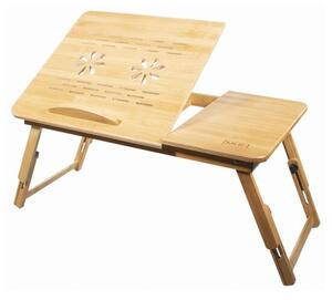 Masa pentru laptop, Artool, pliabila, lemn, natur, 67x34.5x51 cm