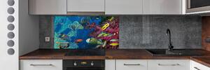 Panou sticlă decorativa bucătărie recif de corali