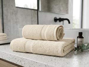 Prosop CLARYSSE ELEGANCE 60x110 cm crem, 100% bumbac